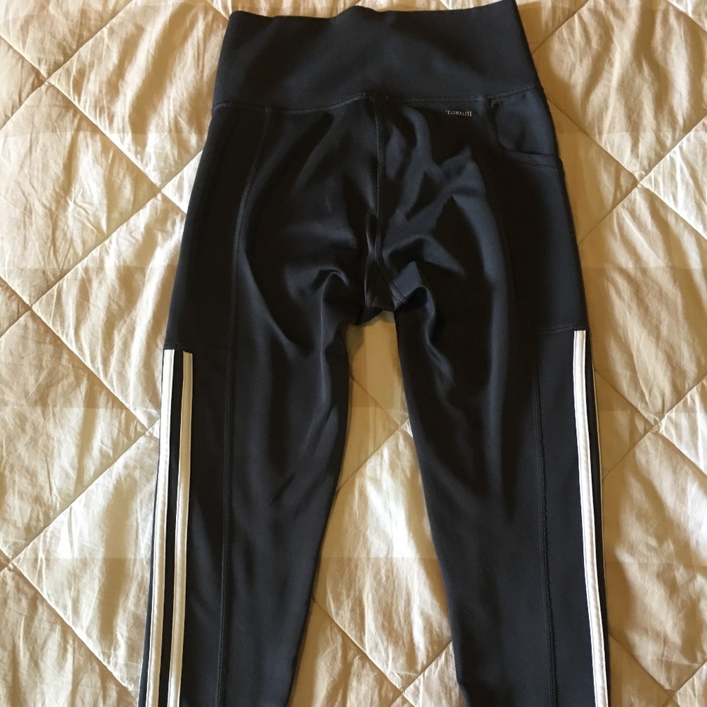 Adidas Climalite 3-Stripes Leggings Size S - Picture 4 of 8